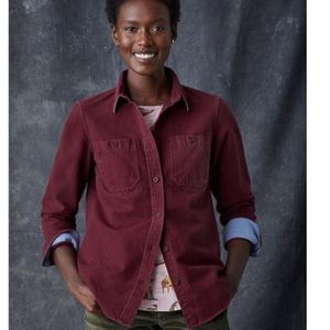 L.L. Bean Heritage Chamoise Flannel Button-down Shirt Plum EUC